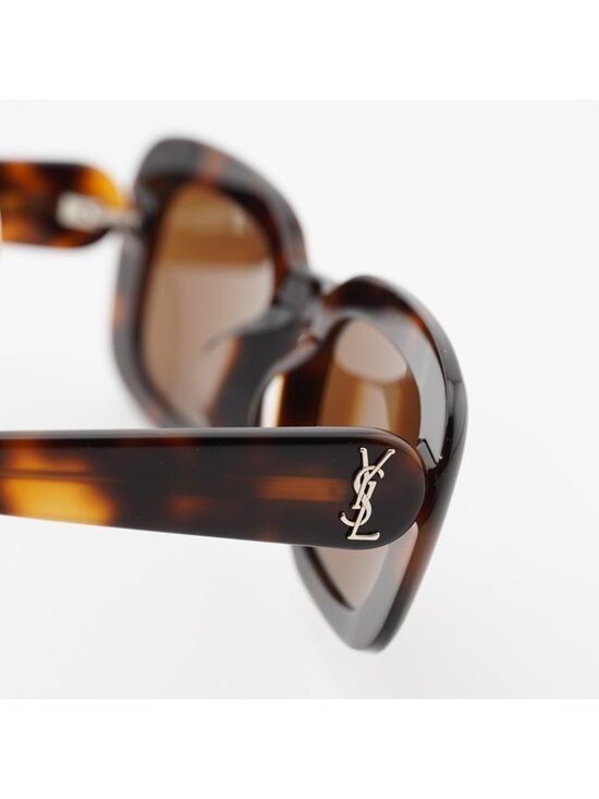 Saint Laurent SLM130/F 004 Sunglasses Havana Rectangle Frame, Brown Lenses main image 6